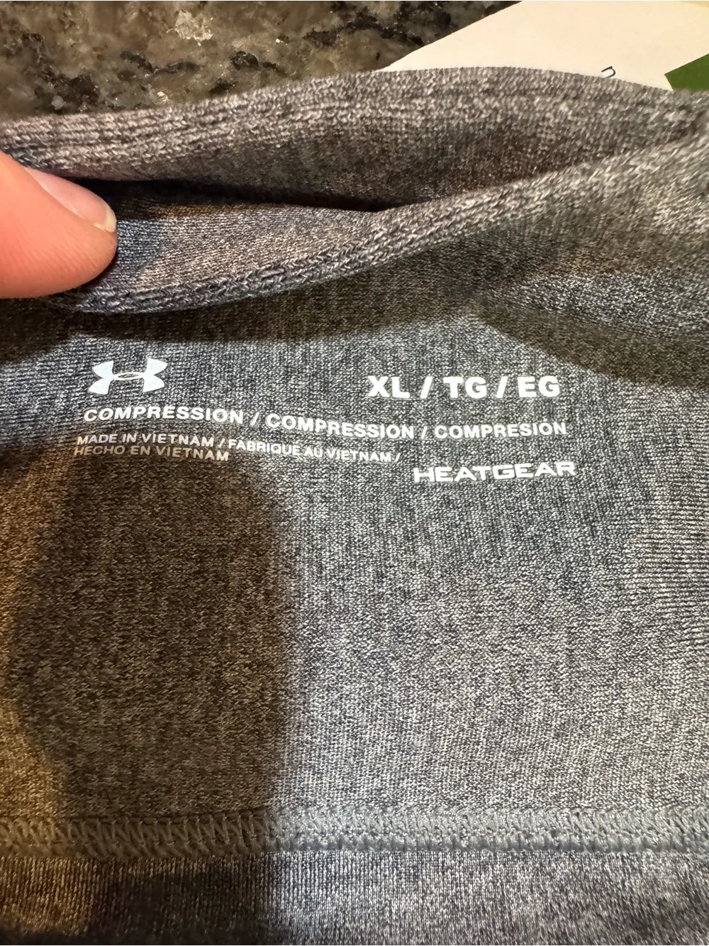 Under Armour Dark Heather Gray Women's Workout Leggings Gym Train size XL